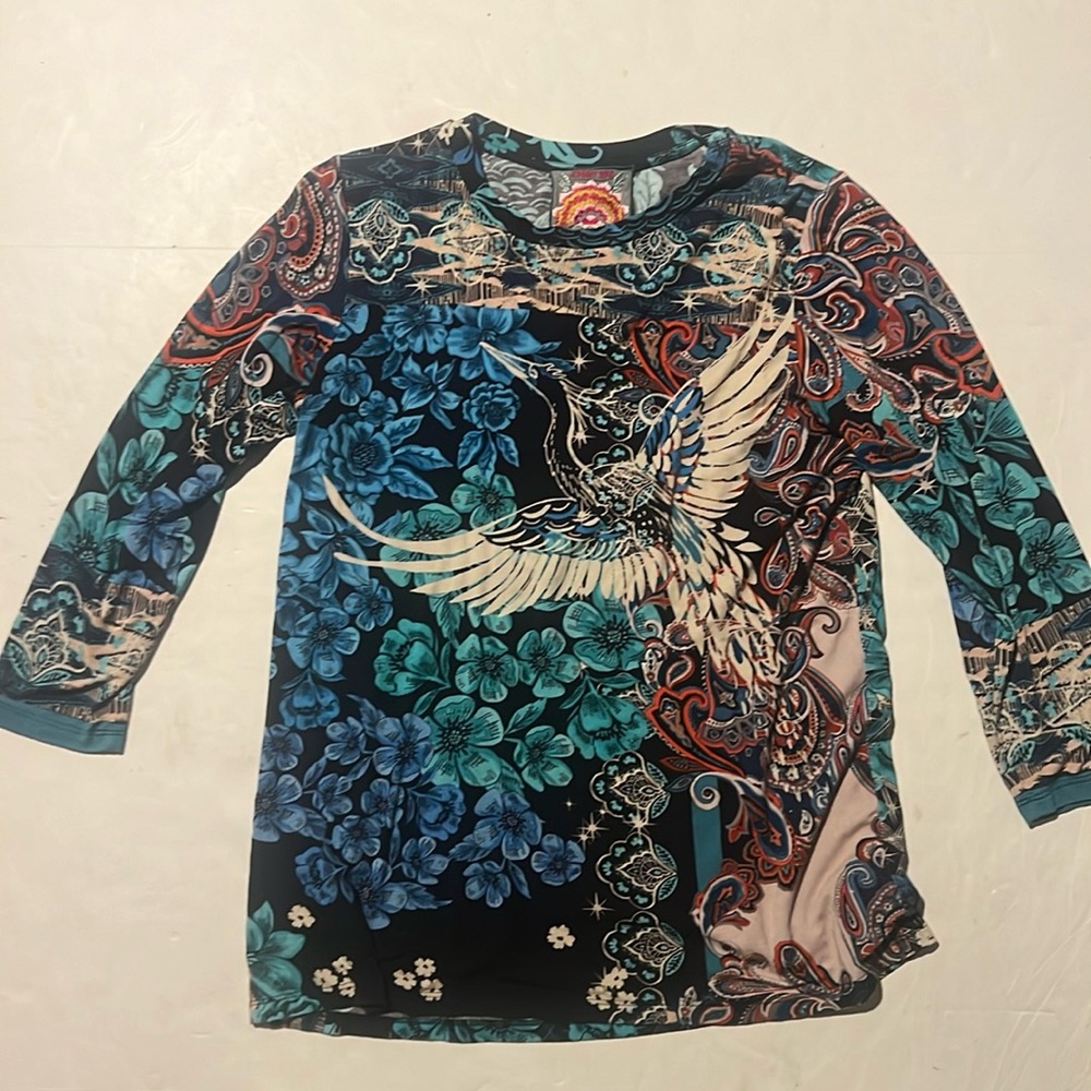 Johnny Was Lunamo Crane Crewneck Longsleeve